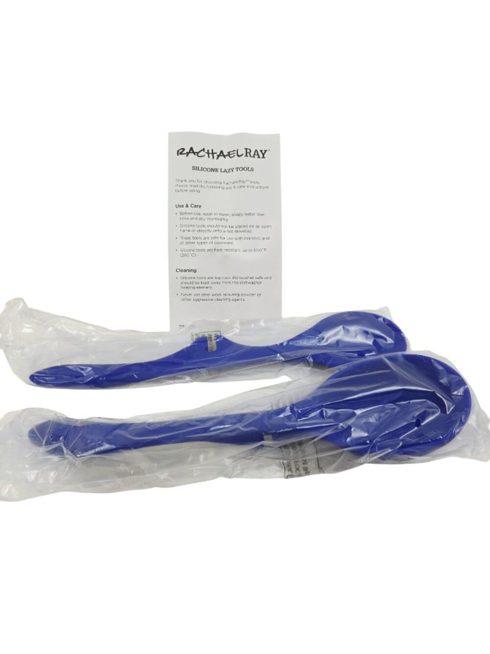Rachael Ray Silicone Lazy Tools Ladle And Spoon Blue Kitchen Utensils NIB